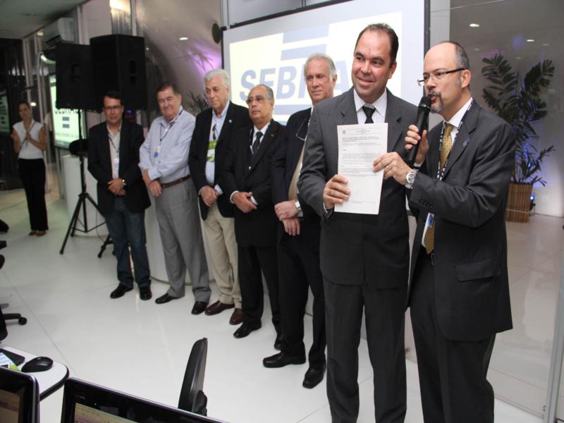 (Guilherme Lima) O empresário alagoano Nairon Monteiro e Luiz Barretto, presidente do Sebrae