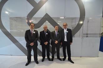 Os diretores executivos do SEBRAE/RS e o conselheiro Vanderlei Barbiero (segundo à dir.) acompanharam atendimentos na manhã de terça-feira (Foto: SEBRAE/RS)
