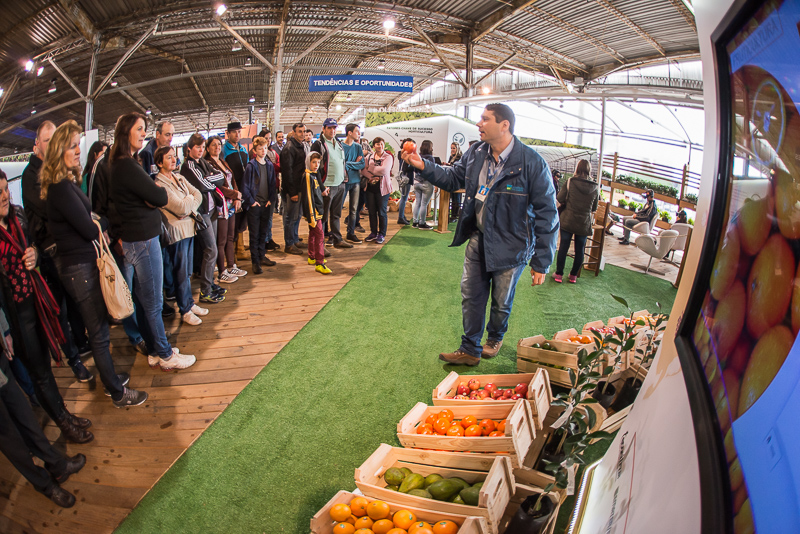 Produtores conhecem espaço dedicado à fruticultura no Salão do Empreendedor Rural (Foto: Fagner Almeida)