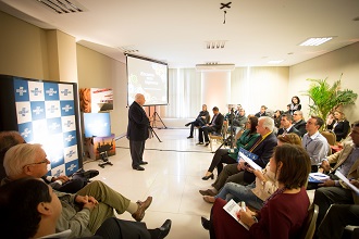 Encontro com a imprensa da região antecedeu o evento em Pelotas (Foto: Eduardo Rocha)