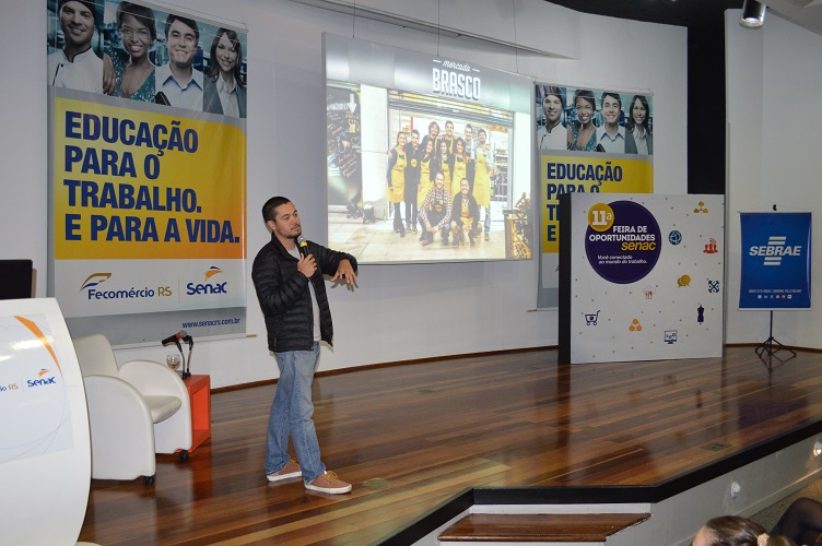 Gabriel Drumond falou sobre sua trajetória à frente do Brasco (Foto: Senac-RS)