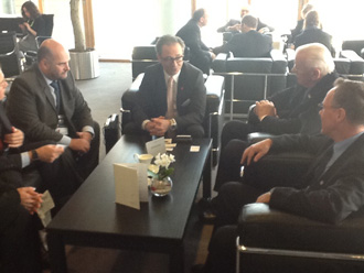 Encontro de trabalho com o vice-presidente sênior da Deutsche Messe, Wolfgang Pech (Foto: Sebrae/RS)