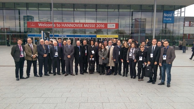 Grupo brasileiro na Hannover Messe (Foto: Divulgação)