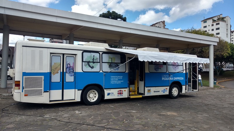 Atendimentos ocorrem no interior do ônibus (Foto: SEBRAE/RS)
