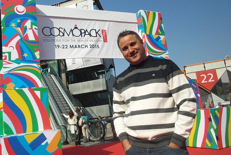 Sandro Munhoz participou da Cosmoprof a partir do projeto do SEBRAE/RS (Foto: Arquivo Pessoal)