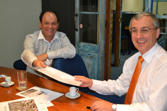 João Bosco Vaz (E) e Marco Antônio Kappel (D). Foto: Sebrae/RS