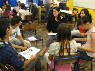 Oficina na Escola Estadual de Ensino Médio Ayrton Senna da Silva (Foto: Sebrae/RS)