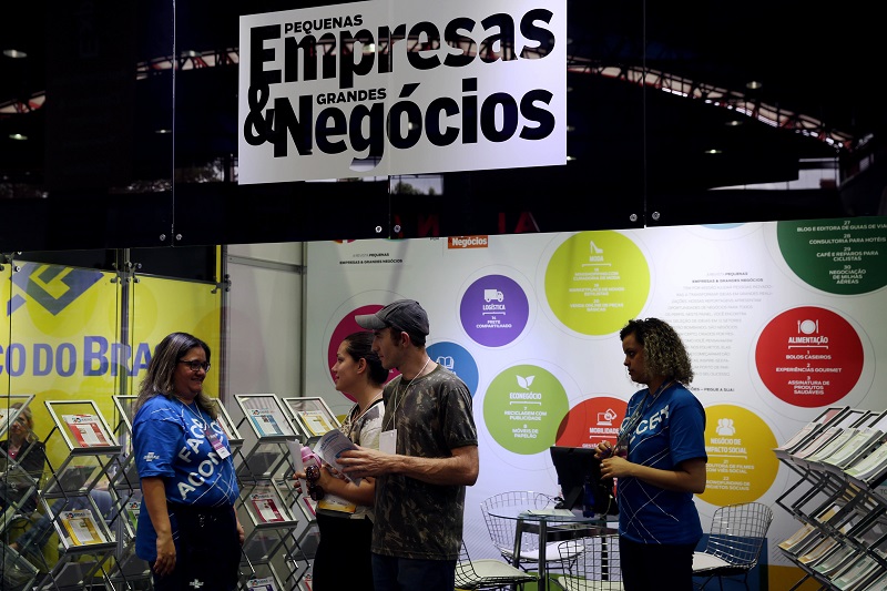 Espaço Pequenas Empresas Grandes Negócios no Salão do Empreendedor (Foto: Marcos Nagelstein / Agência Preview)